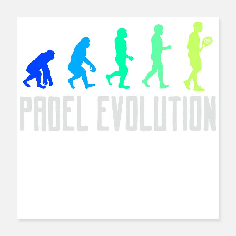 Spieler Evolution Padel Padelspiel Statement Poster 40x40 cm