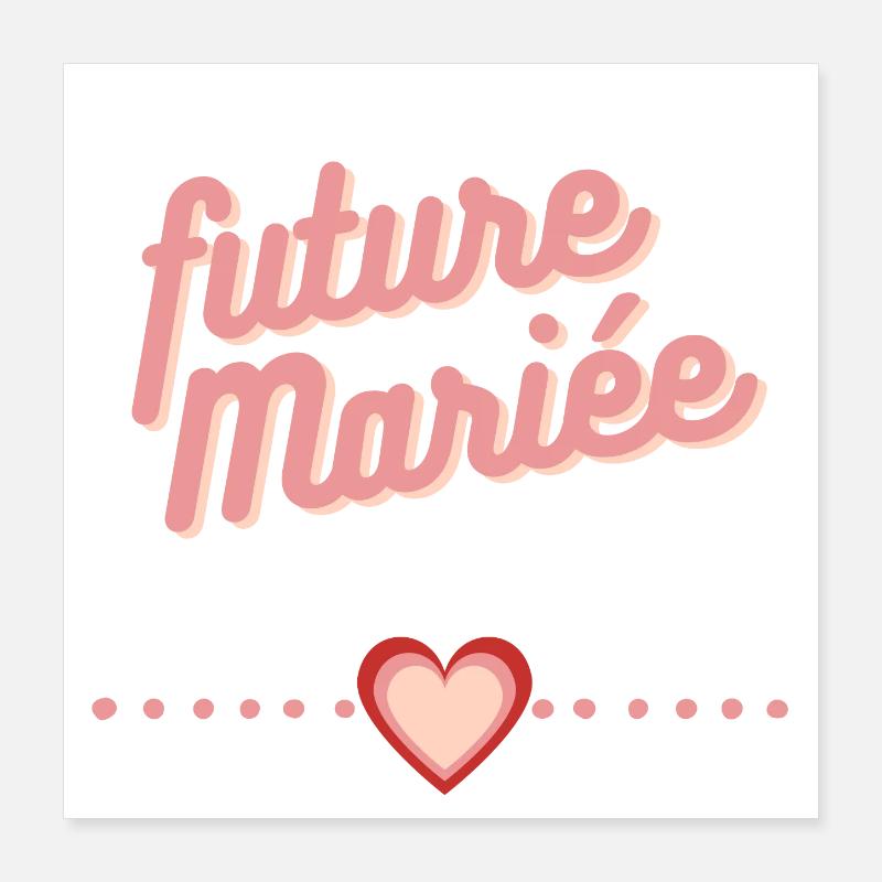 EVJF future mariée. Enterrement vie célibataire Poster 40 x 40 cm