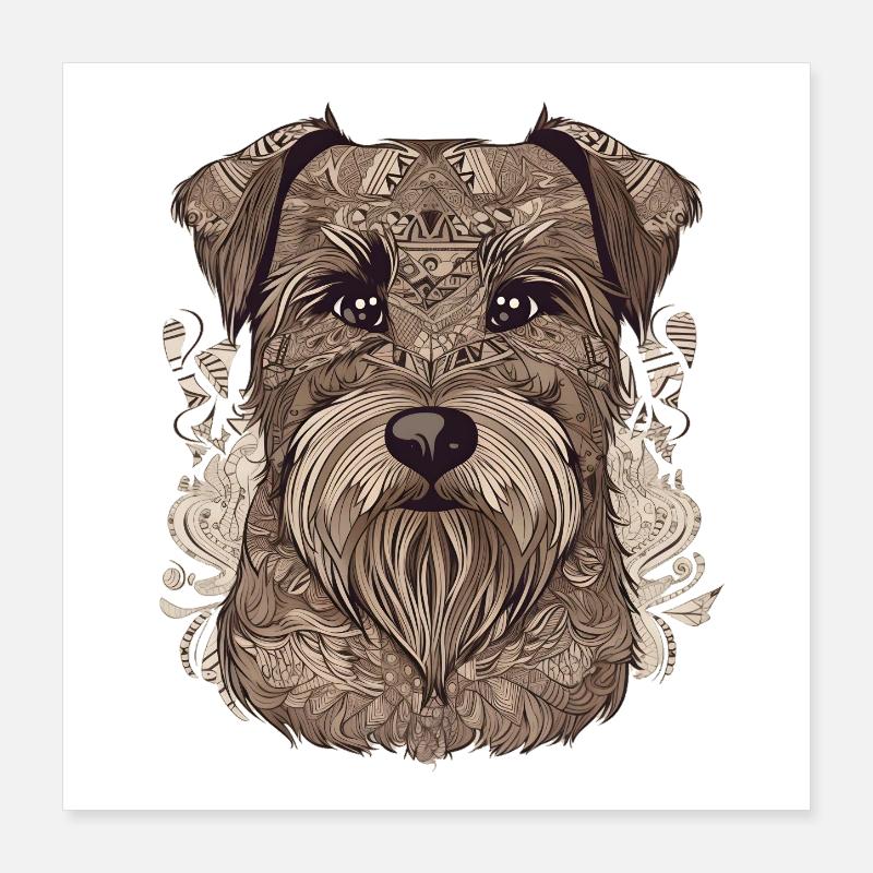 Exemple de chien Poster 40 x 40 cm