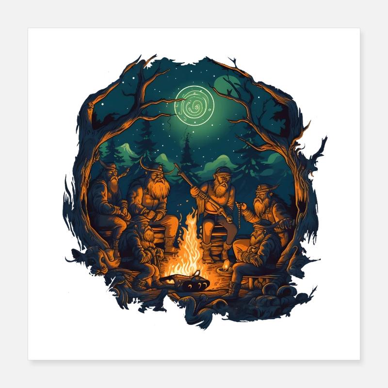 Équipage viking Poster 40 x 40 cm