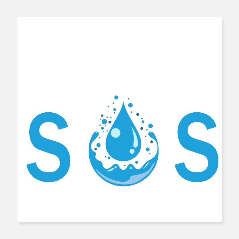 S.O.S Poster 40 x 40 cm