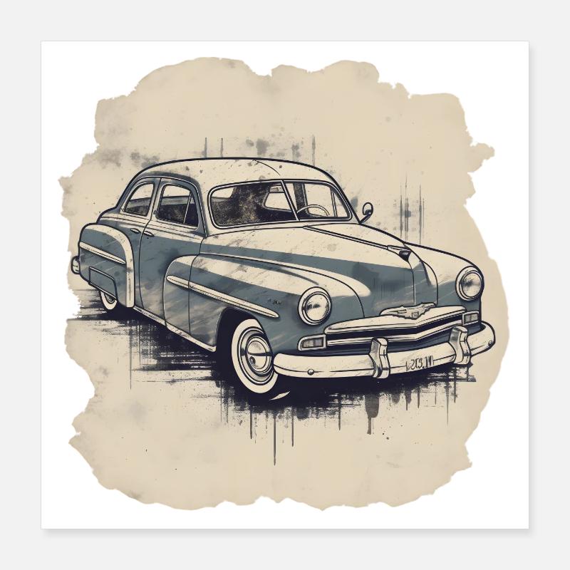 Voiture de collection Poster 40 x 40 cm