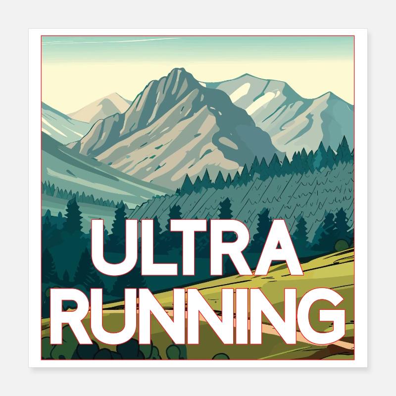 Ultra en cours d’exécution Poster 40 x 40 cm