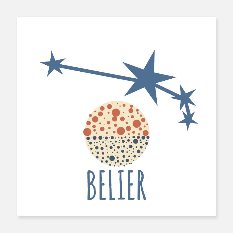 Das Sternbild Widder Poster 40x40 cm