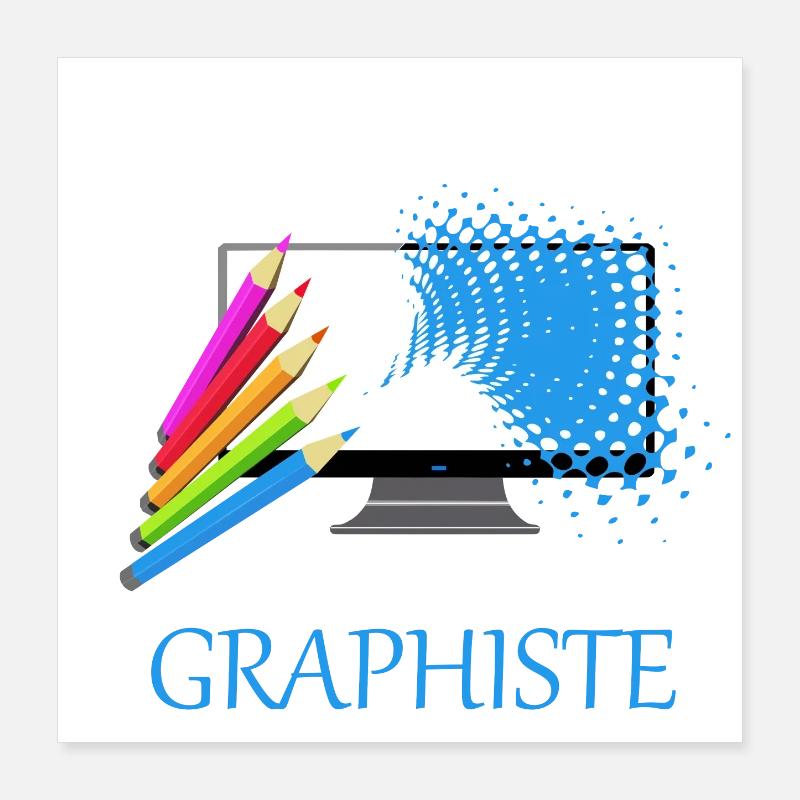 Graphiste Poster 40 x 40 cm