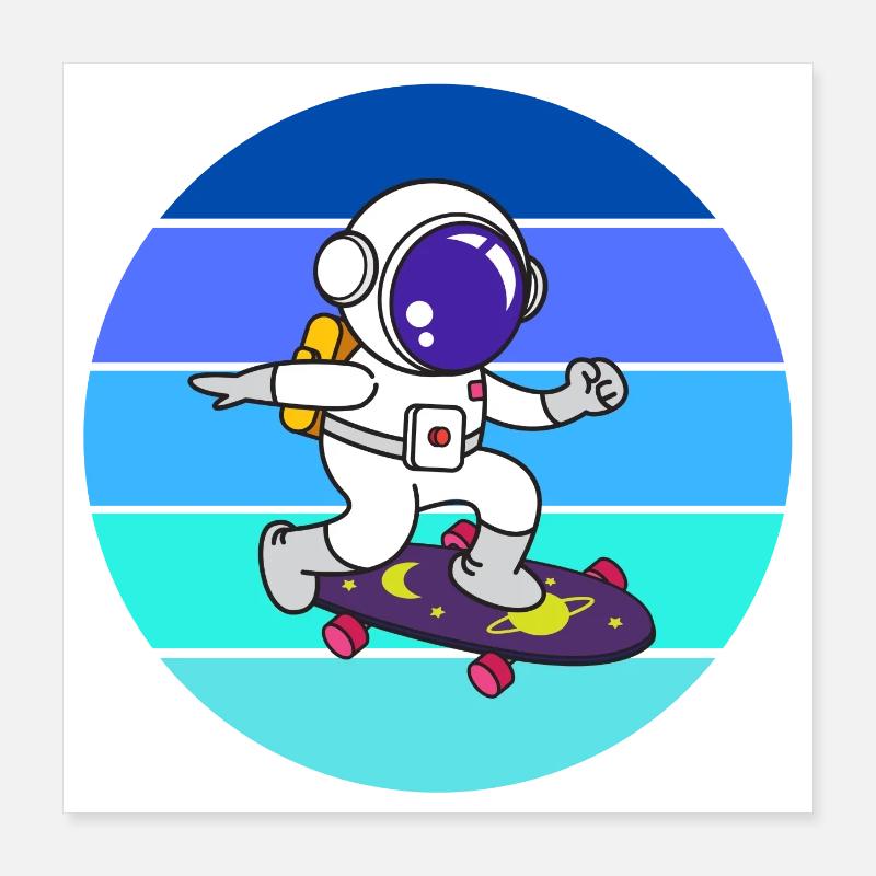 Raumfahrer, Astronaut, Rakete Poster 40x40 cm