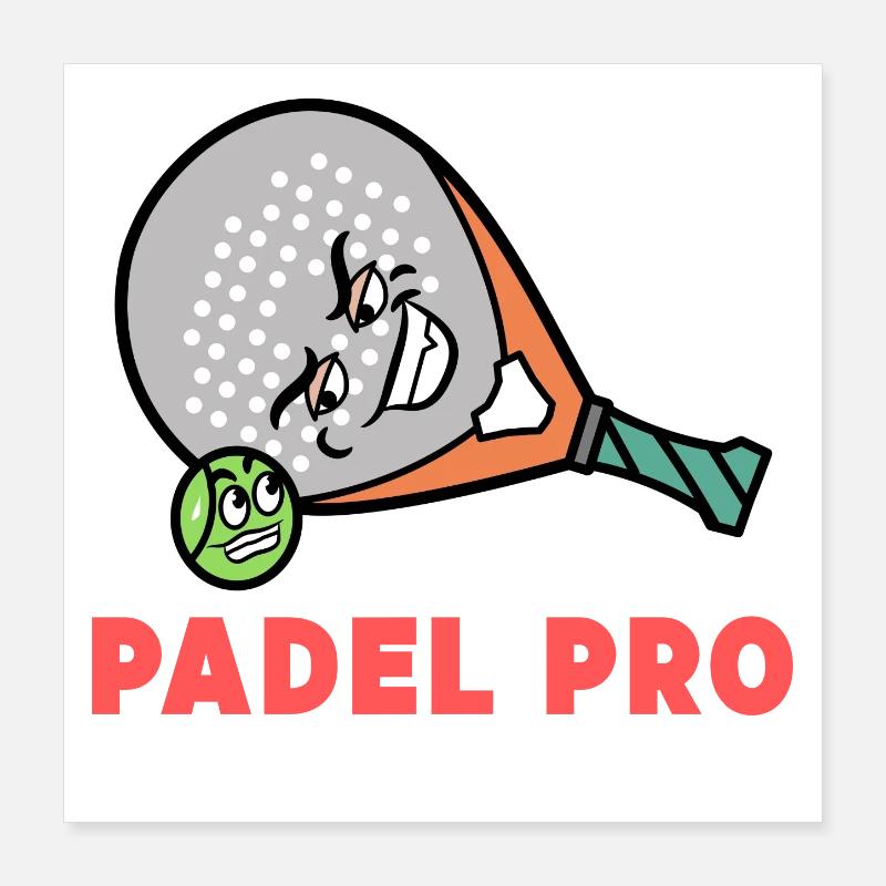 Padel Training Player Statement Tournament Racket Poster 16" x 16" (40x40 cm)