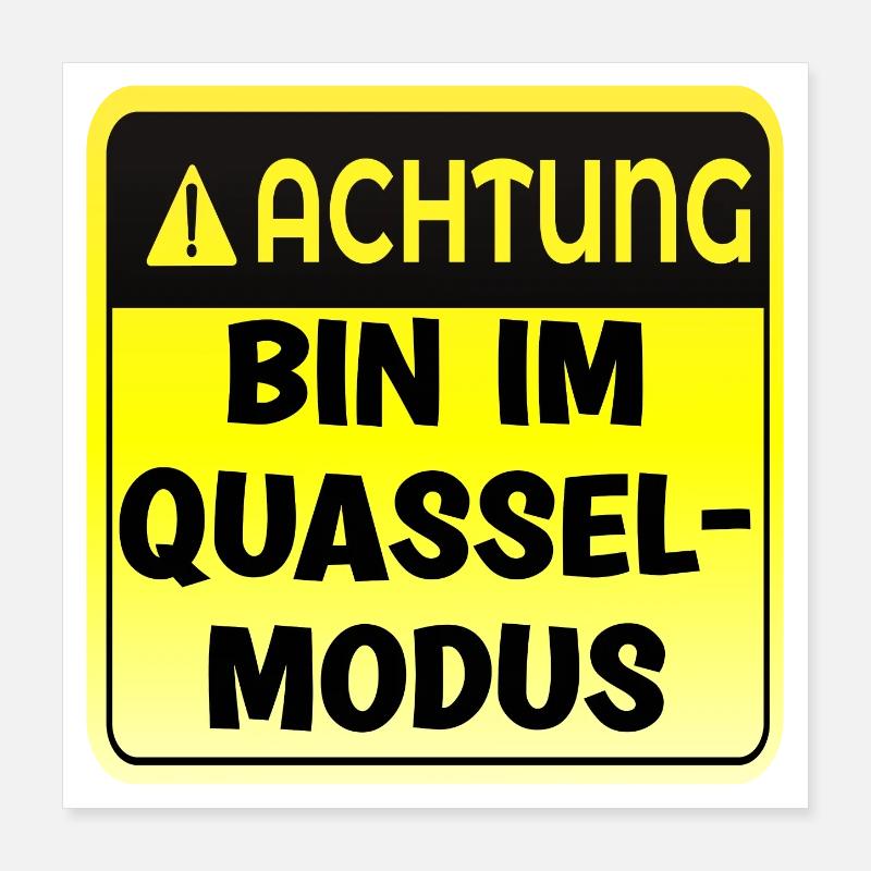 Quasselmodus Eloquenz Poster 40x40 cm
