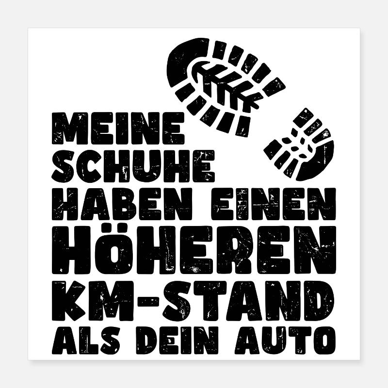 Wandern Bergwanderung Statement Klettern Wanderung Poster 40x40 cm
