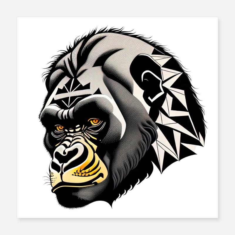 Singe, Gorille Poster 40 x 40 cm