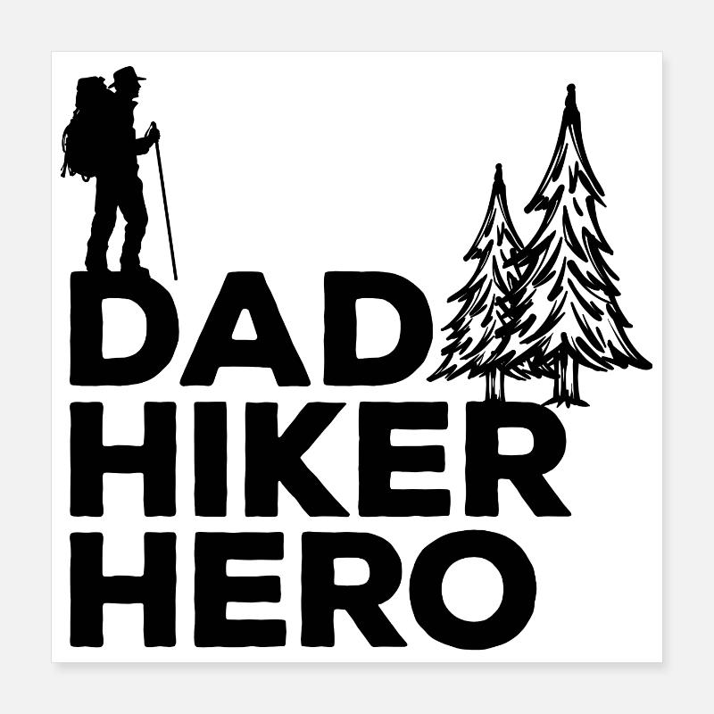 Wanderer Statement Berge Wandern Bergwandern Poster 40x40 cm