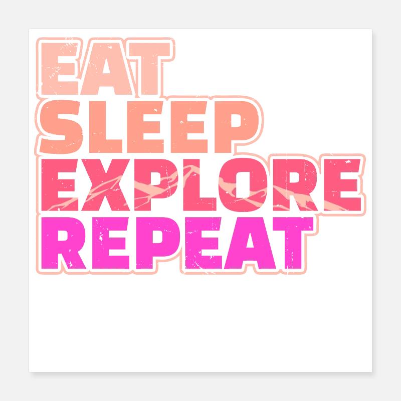 Déclaration de randonnée alpiniste Poster 40 x 40 cm