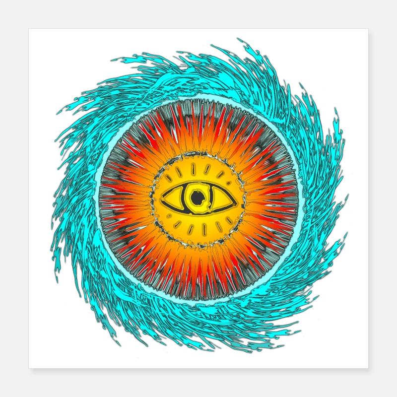 Conception du tsunami oculaire Poster 40 x 40 cm