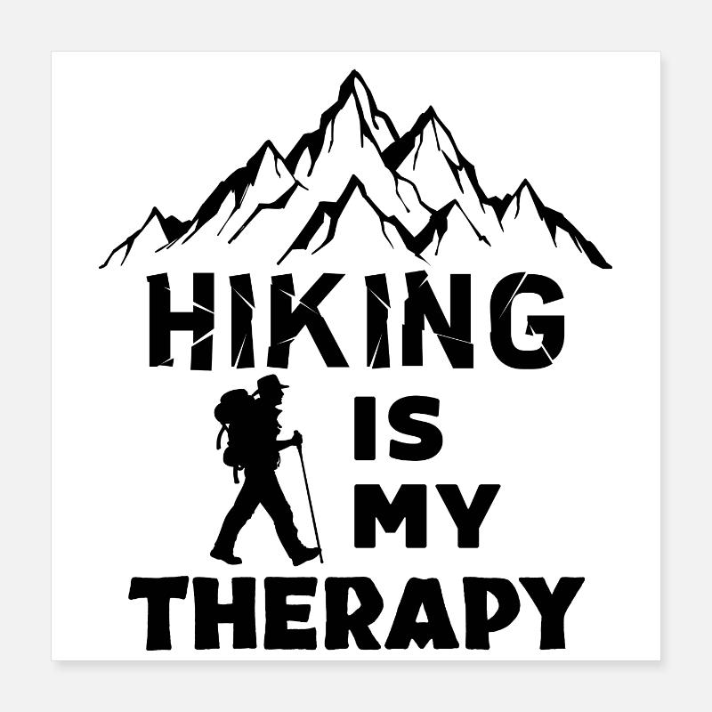 Hiking Statement Hiker Hike Nature Experience Poster 16" x 16" (40x40 cm)