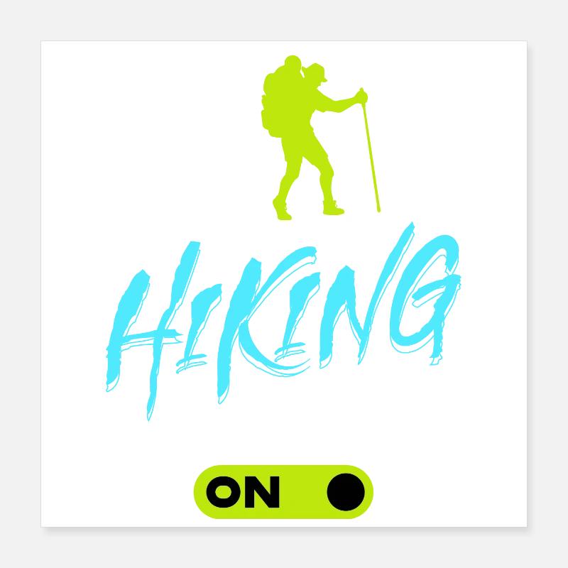 Glacier Randonnée Randonneurs Montagnes Visites de déclaration Poster 40 x 40 cm