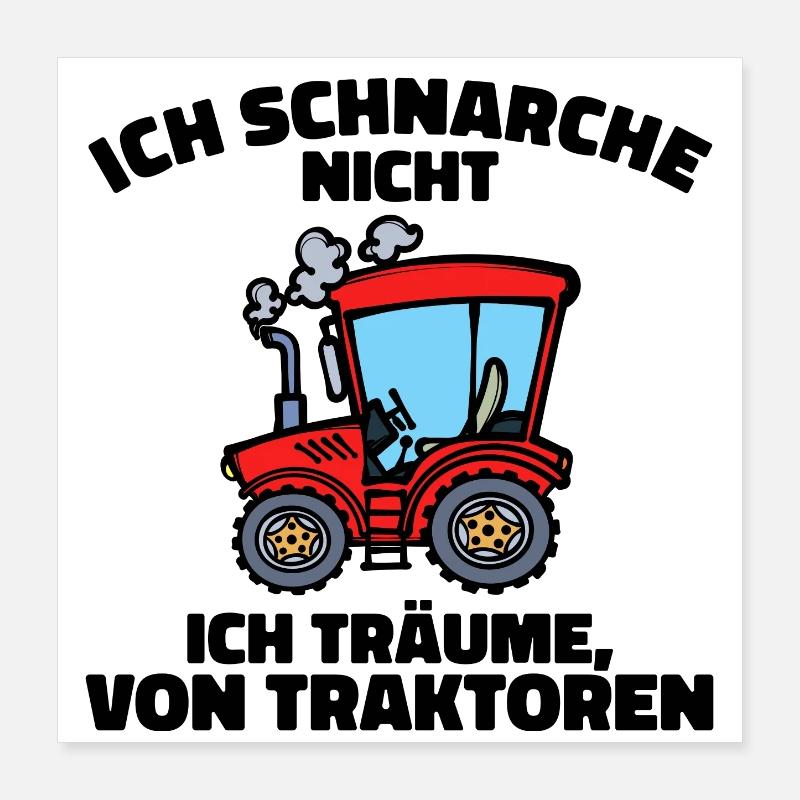 Traktor Statement Fahrzeug Ackerbau Biobauer Poster 40x40 cm