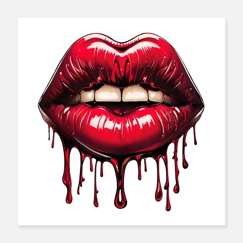 Lippen Poster 40x40 cm