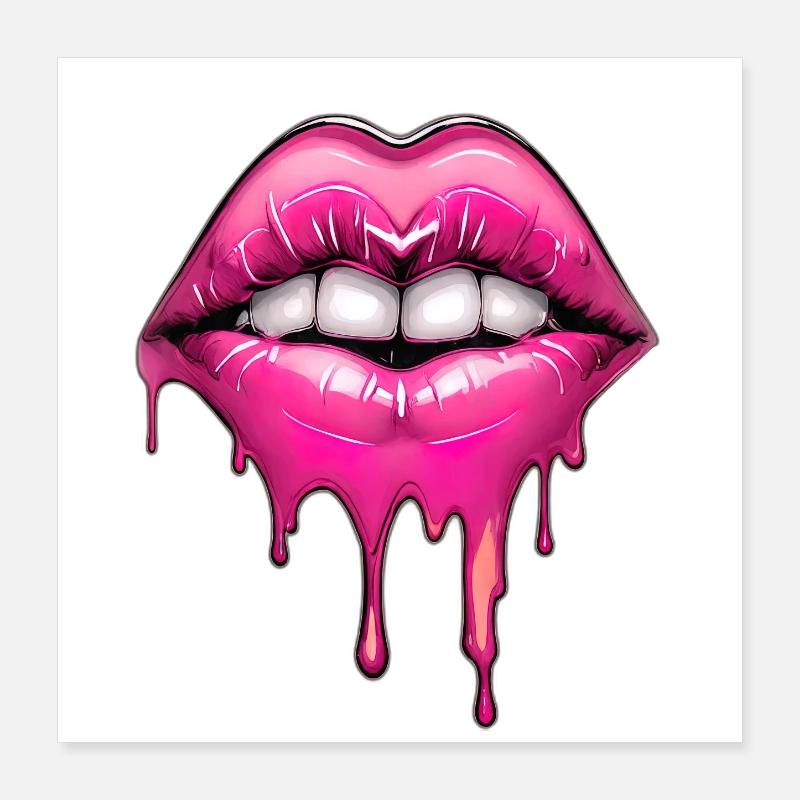 Lippen Poster 40x40 cm