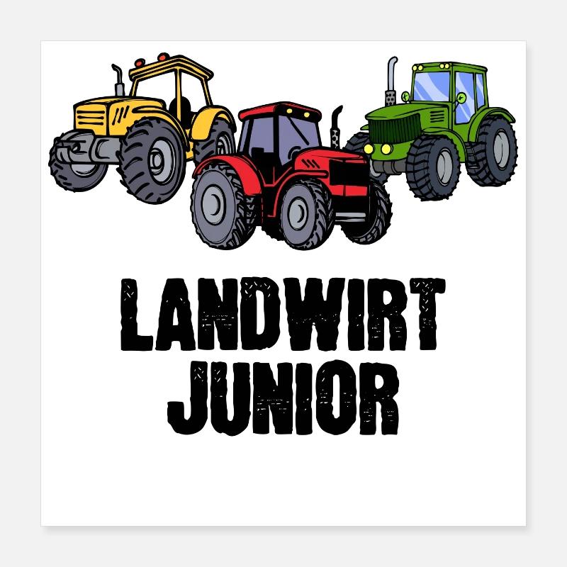 Jungbauer Statement Landmaschinen Feld Traktor Poster 40x40 cm