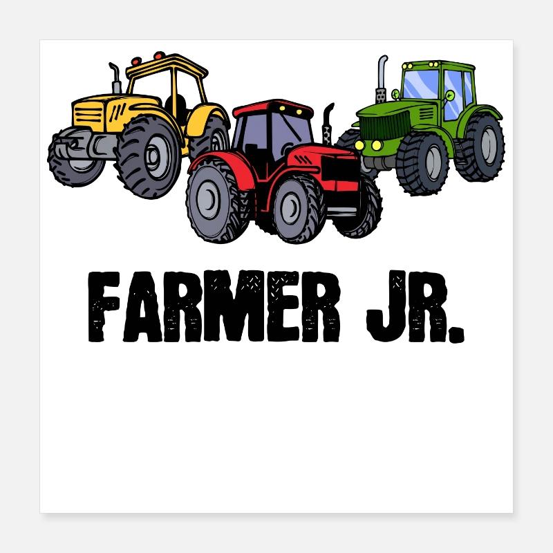 Traktor Statement Jungbauer Feld Bauernhof Farmer Poster 40x40 cm