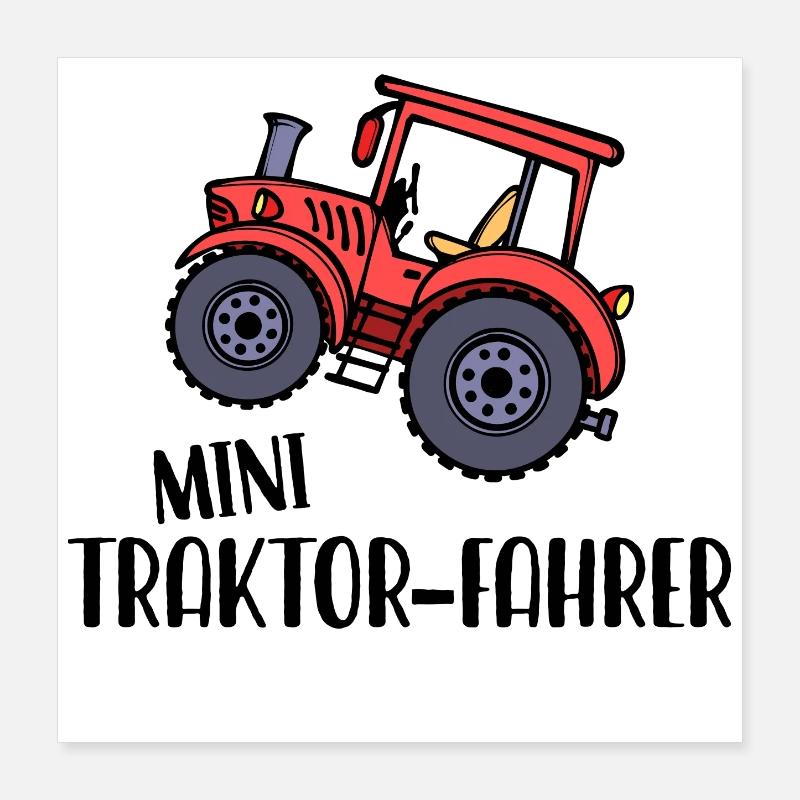 Traktor Statement Landwirt Kraftfahrzeug Jungbauer Poster 40x40 cm