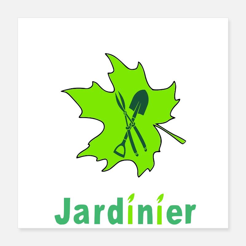 Gärtner Poster 40x40 cm