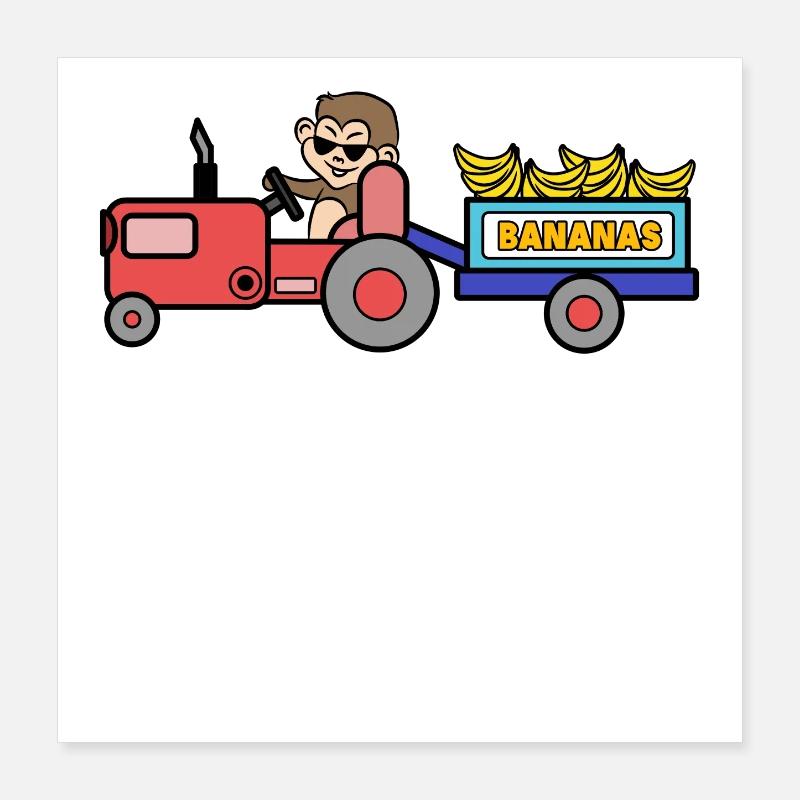 Landwirtschaft Traktor Biobauer Ackerbau Bauer Poster 40x40 cm