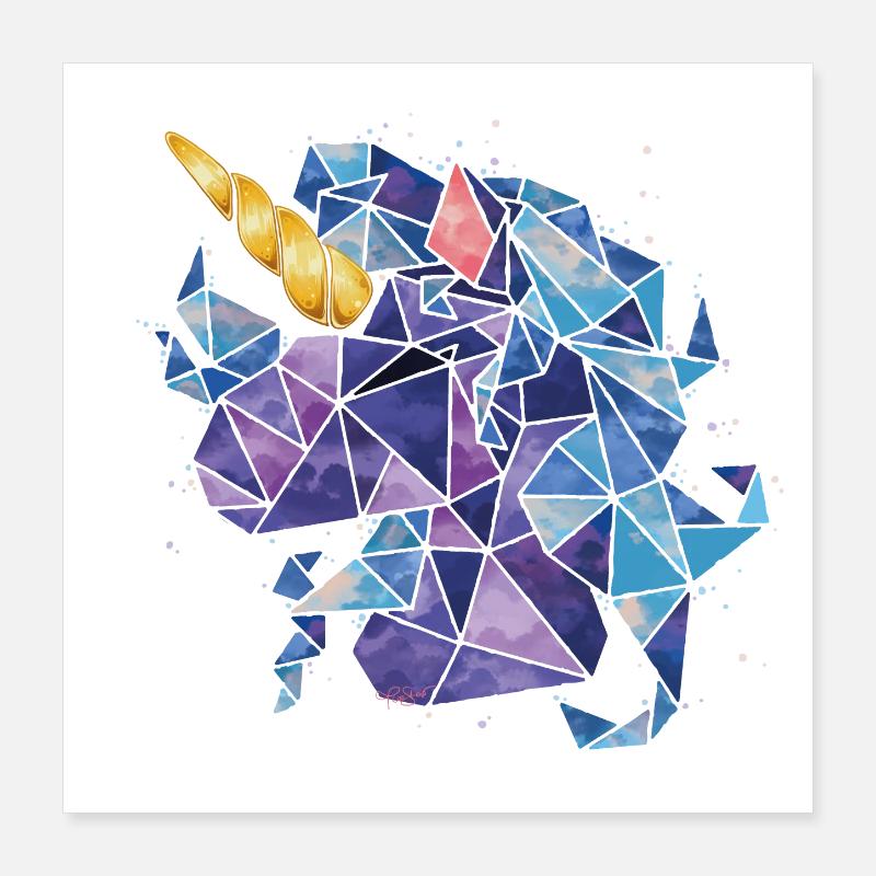 Unicorn Luna Chibi Child Poster 16" x 16" (40x40 cm)