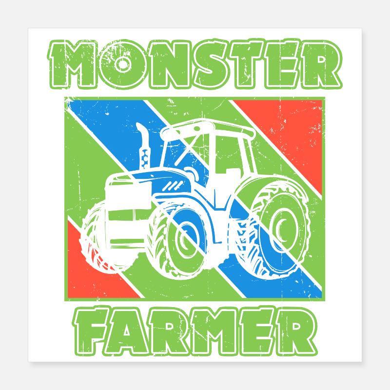 Tracteur de déclaration de véhicule agricole Poster 40 x 40 cm
