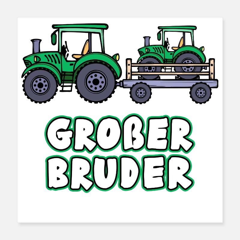 Nutzfahrzeug Bauer Statement Traktor Biobauer Poster 40x40 cm