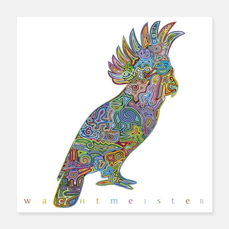 Regenwaldvogel Poster 40x40 cm