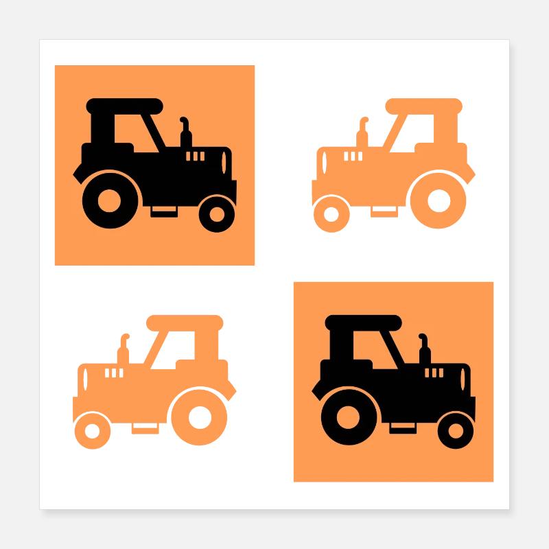 Ackerbau Landwirtschaft Schlepper Traktor Bauer Poster 40x40 cm