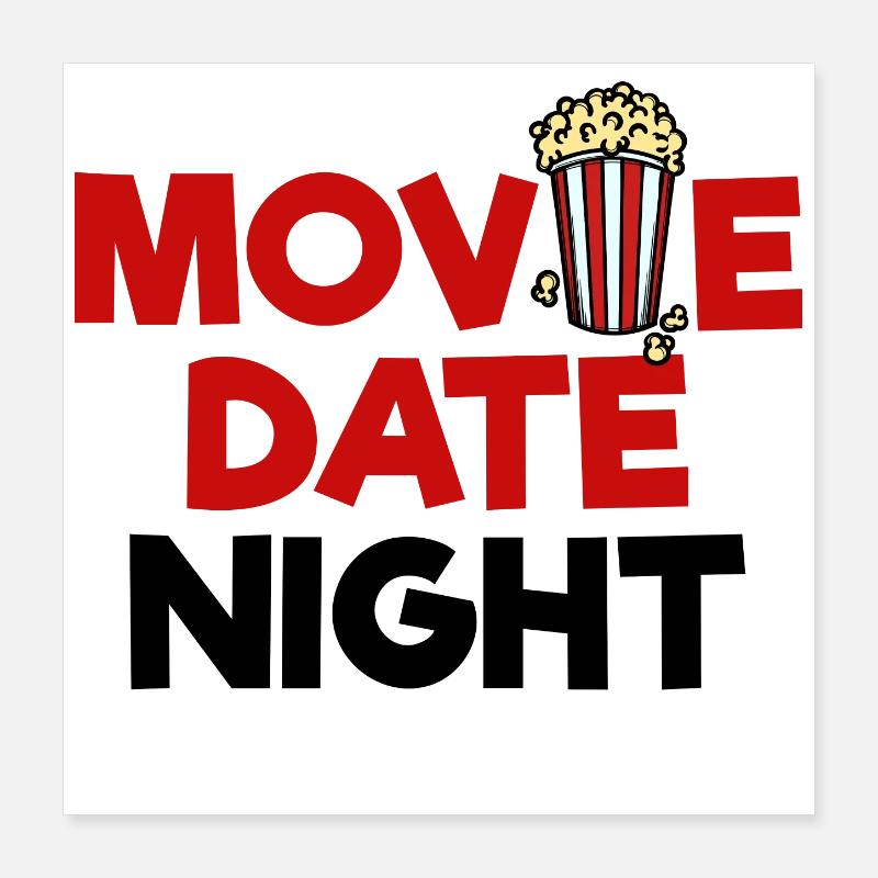 Films Popcorn Déclaration Soirée cinéma Cinéma Films de nuit Poster 40 x 40 cm