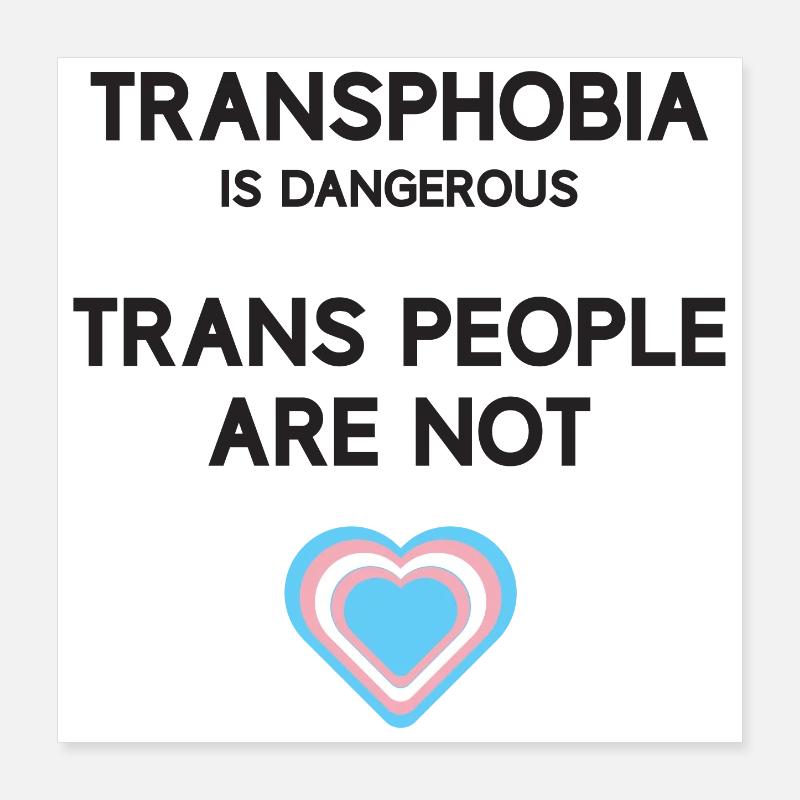 LGBT Pride Month - Trans Menschen Poster 40x40 cm