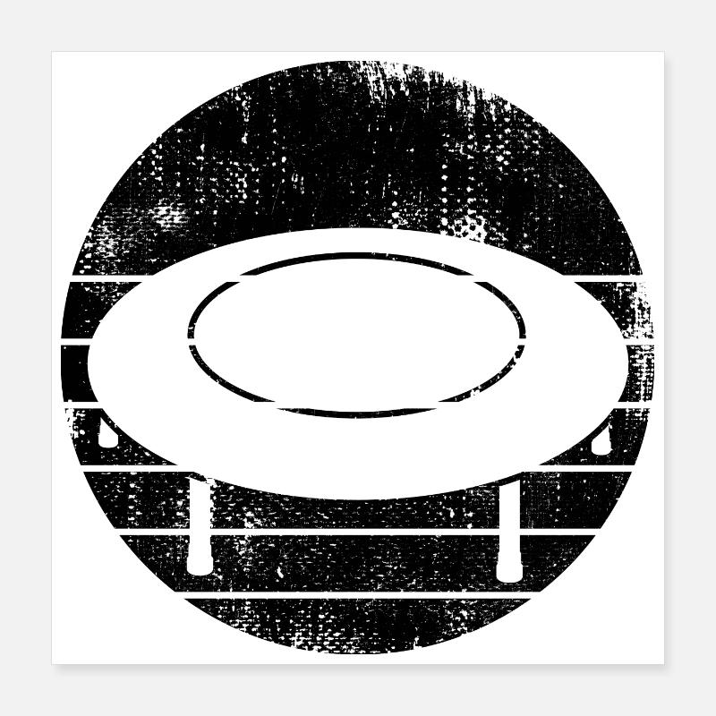 Dessin de trampoline Poster 40 x 40 cm