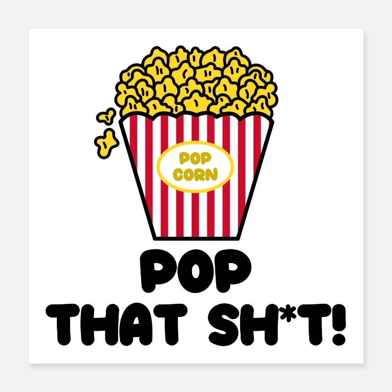 Soirée cinéma Cineast Films Déclaration Popcorn Poster 40 x 40 cm