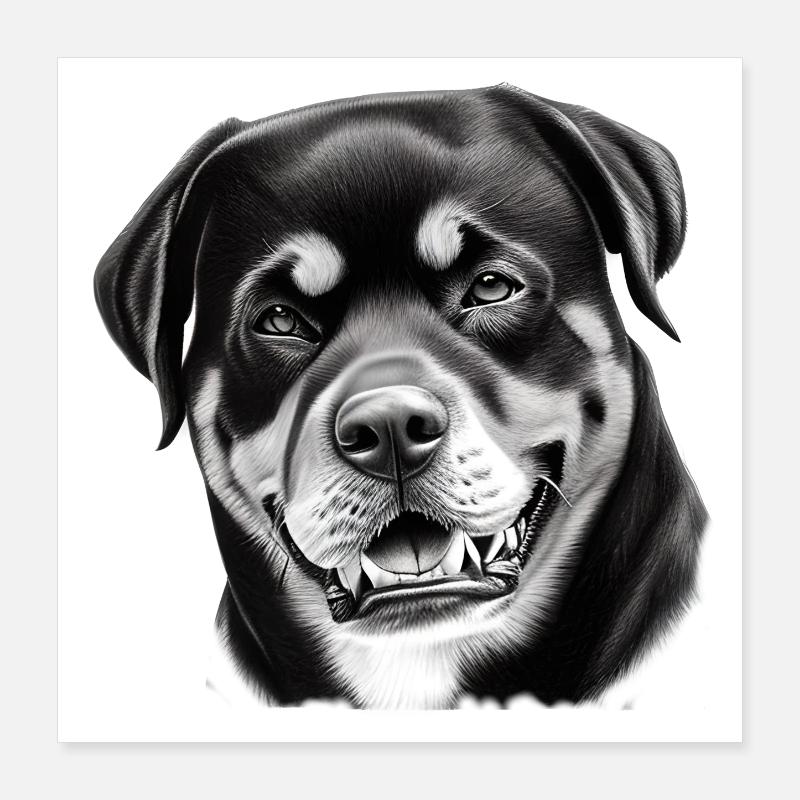 Wunderschöner Rottweiler Poster 40x40 cm