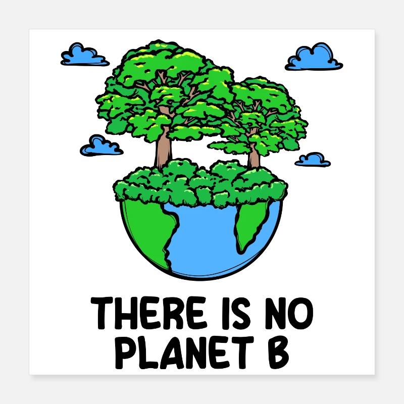 Planet Earth Environment Environmentalist Tree Statement Poster 16" x 16" (40x40 cm)