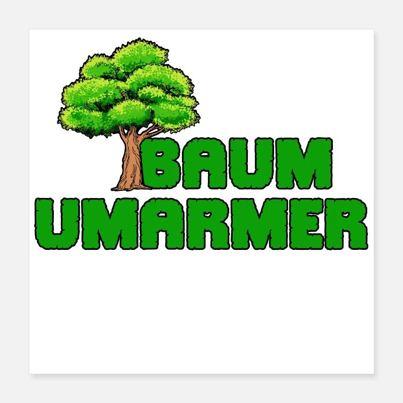Umwelt Baum Mutter Natur Statement Naturschutz Poster 40x40 cm