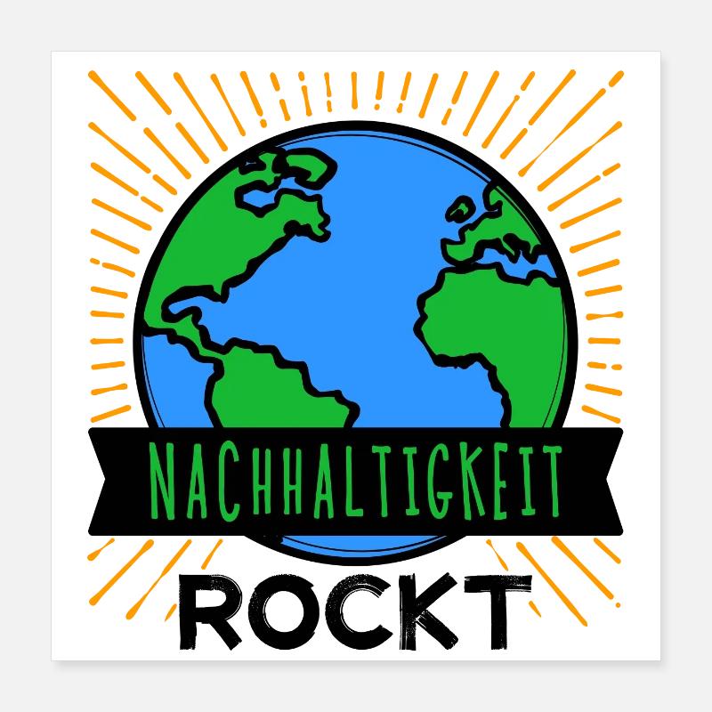 Nachhaltigkeit Mutter Erde Umwelt Statement Planet Poster 40x40 cm