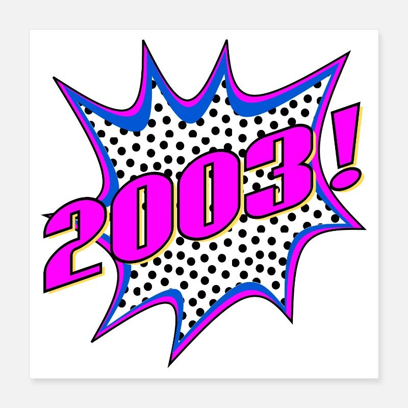 LETTRAGE EN 2003 Poster 40 x 40 cm
