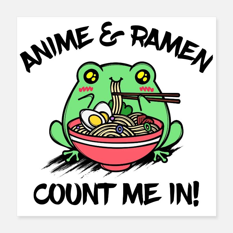 Manga Animation Anime Ramen Animation Statement Poster 16" x 16" (40x40 cm)