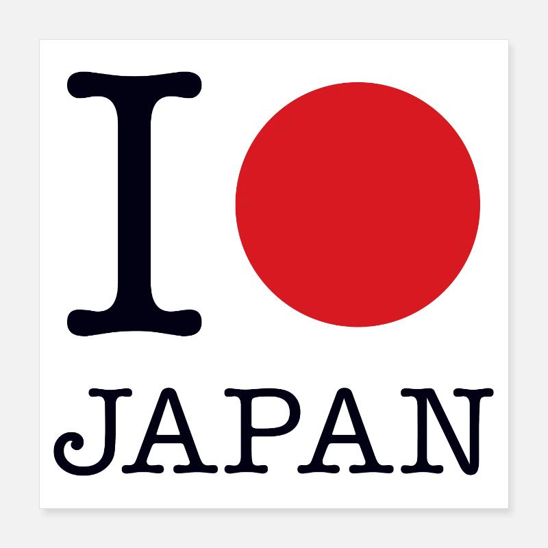 J’AIME LE JAPON Poster 40 x 40 cm