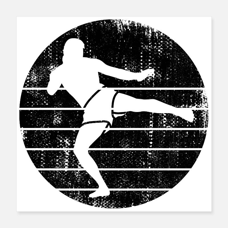 Funny kickboxer Poster 16" x 16" (40x40 cm)