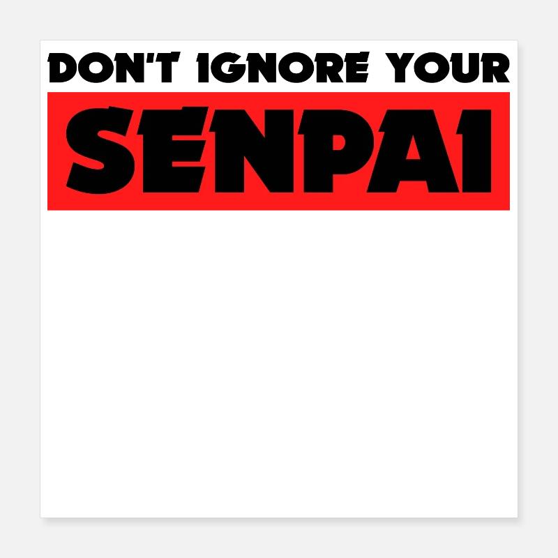 Anime Senpai Manga Déclaration Animation Mangastyle Poster 40 x 40 cm