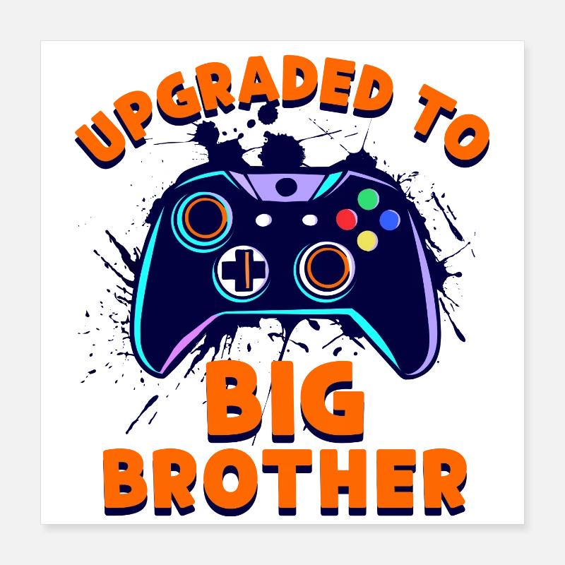 Großer Stolzer Bruder Statement Bruderherz Poster 40x40 cm