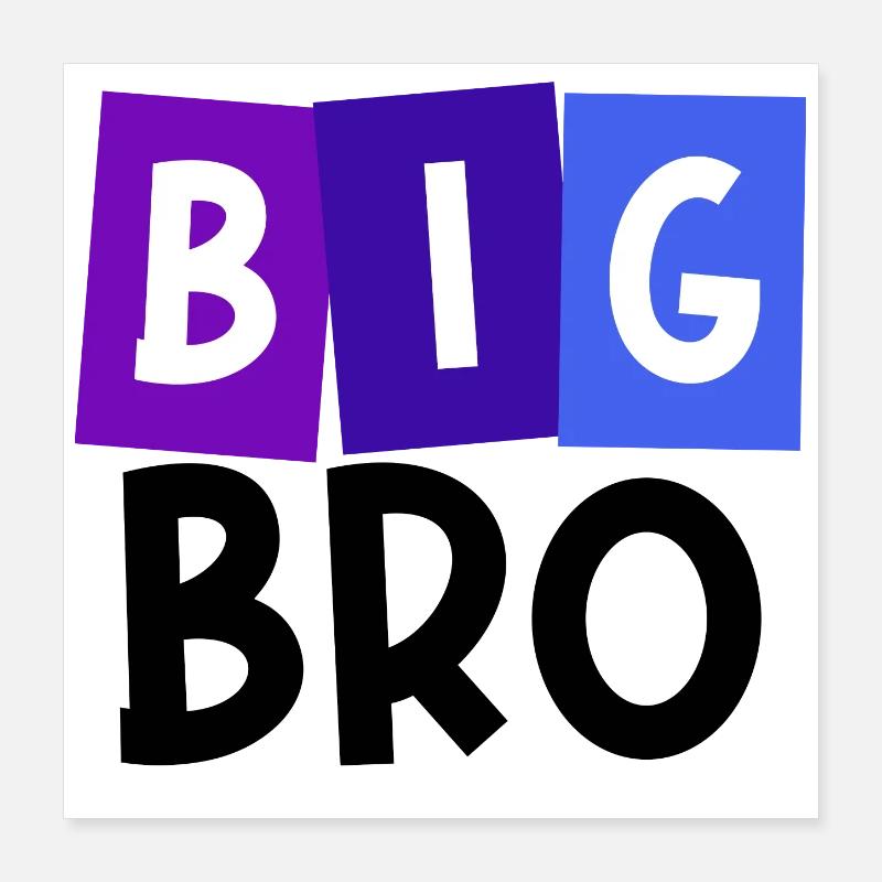 Stolzer Großer Bruder Bruderherz Statement Bro Poster 40x40 cm