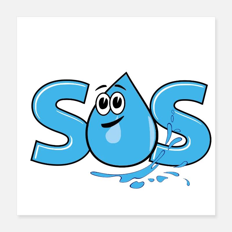 S.O.S Poster 16" x 16" (40x40 cm)