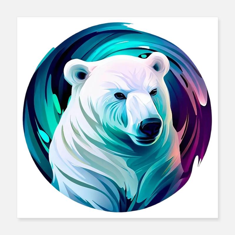 Ours polaire blanc Poster 40 x 40 cm