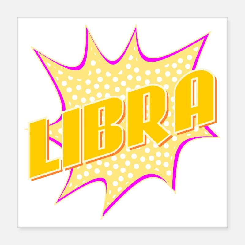 ZODIAC SUN SIGN LIBRA SEPTEMBER OCTOBER Poster 16" x 16" (40x40 cm)